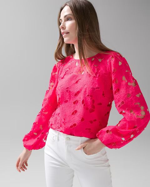 Embroidered Butterfly Blouse | White House Black Market