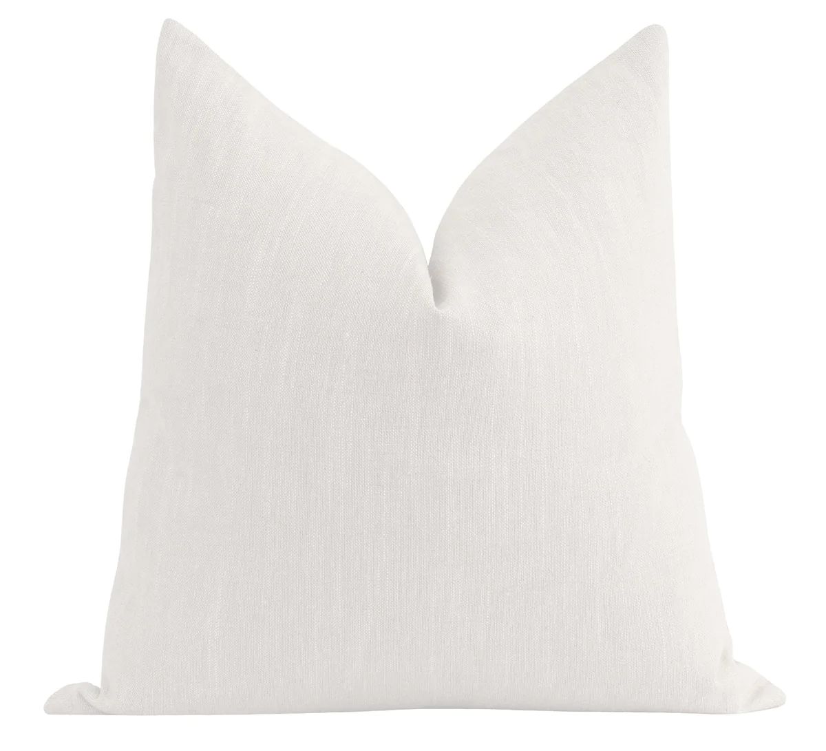 Solid White Linen Pillow | Land of Pillows