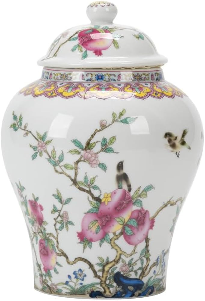 fanquare Porcelain Airtight Canister for Loose Tea Vintage Chinese Ripe Peach Style Ceramic Spice... | Amazon (US)
