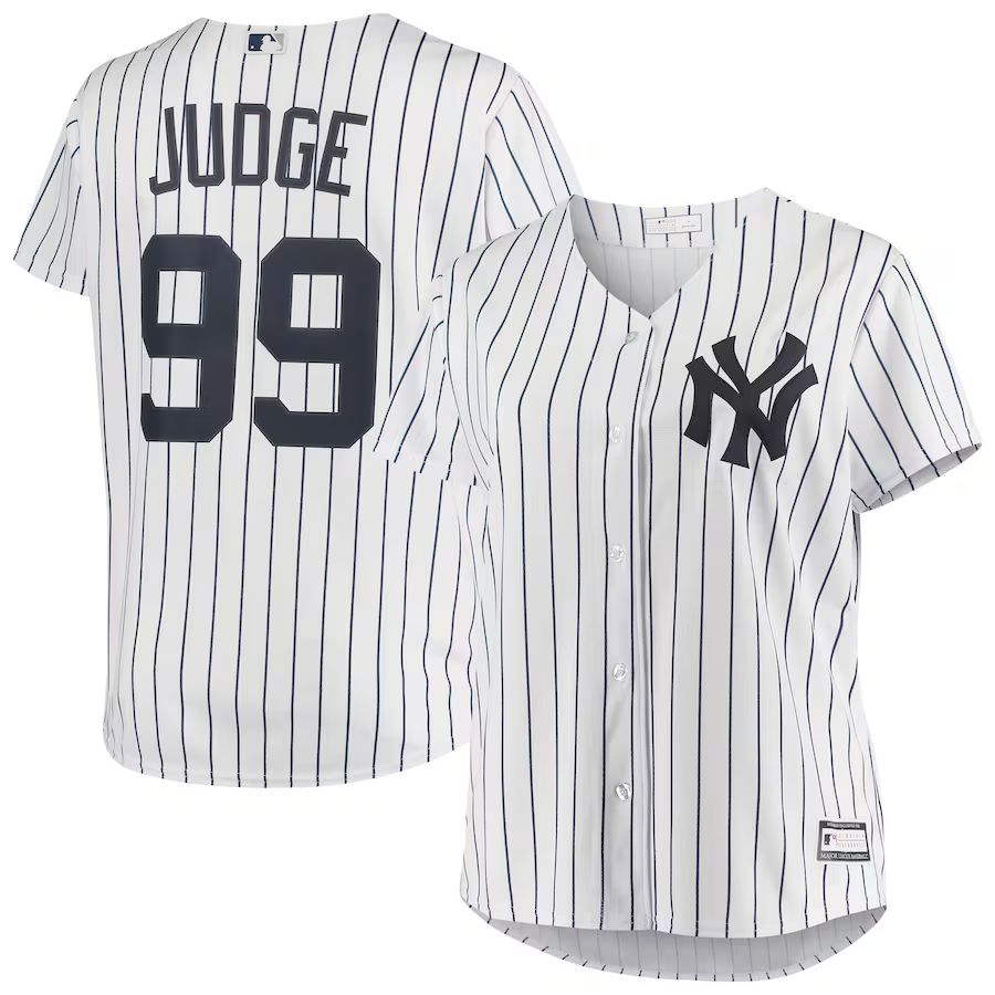 Women's New York Yankees Aaron Judge White Plus Size Replica Player Jersey | MLB Shop