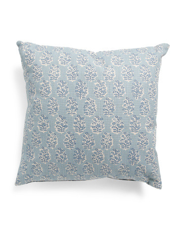 22x22 Linen Blend Floral Double Sided Print Pillow | Cotton/Cotton | Marshalls