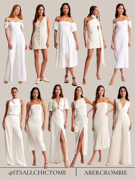 White dresses for the brides, bridal events, showers, wedding reception, etc! All from @abercrombie #abercrombiepartner #abercrombiestyle

#LTKstyletip #LTKwedding