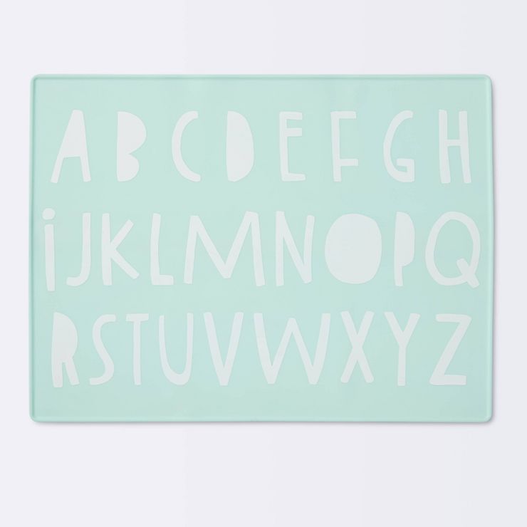Silicone Place Mat with Decal - Cloud Island™ Green Alphabet | Target