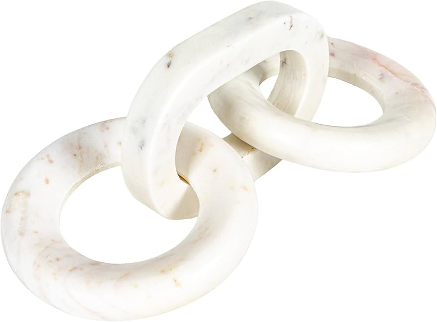 Bloomingville Unique Real Marble Chain Décor, White (Each Will Vary Slightly) | Amazon (US)