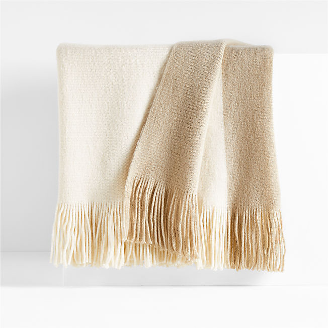 Tepi 70"x55" Natural Throw Blanket + Reviews | Crate & Barrel | Crate & Barrel