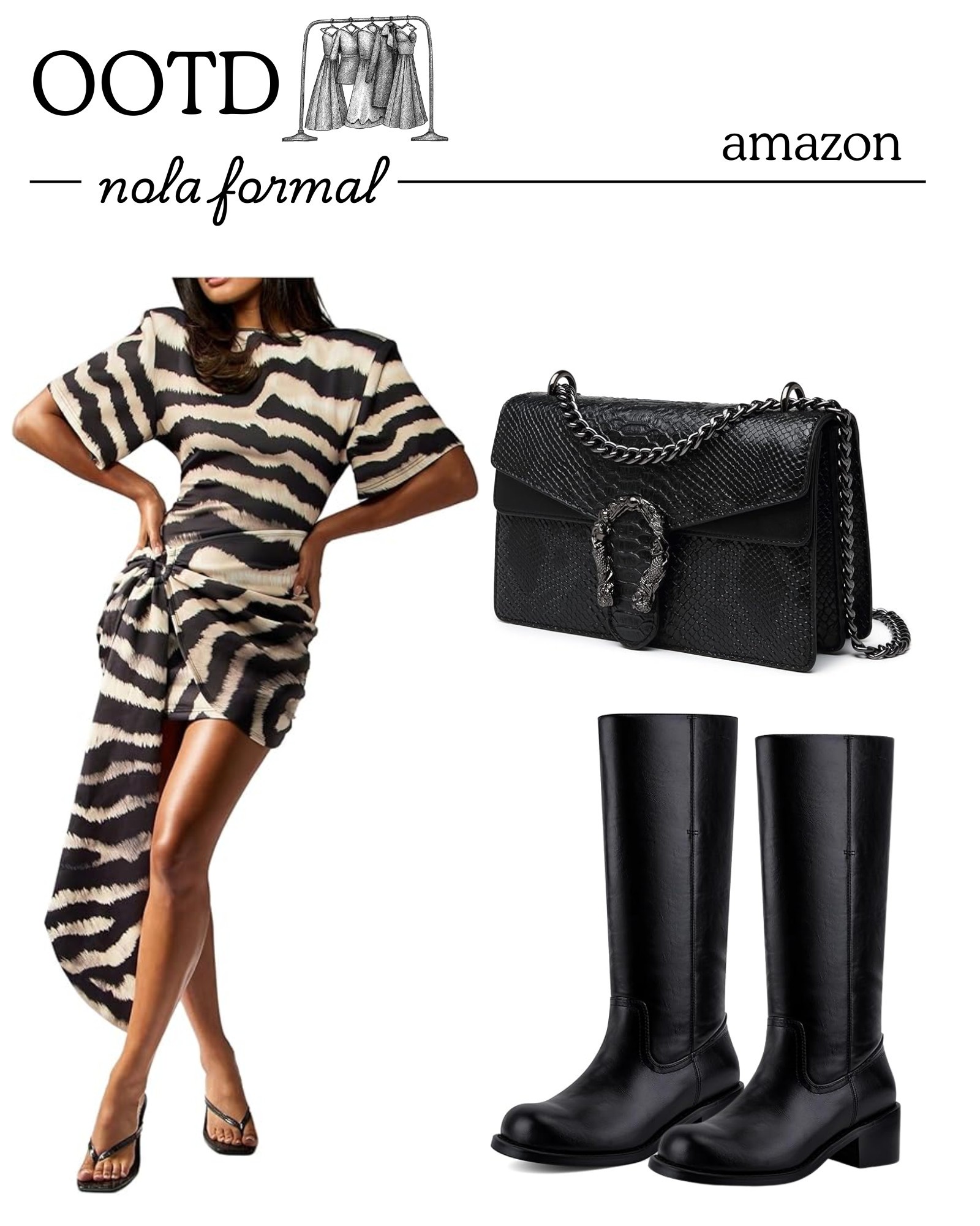 Zebra print for NOLA formal is actually elite behavior 🖤🤍 this whole look is Amazon 👀 

 

#LTKSaleAlert #LTKFindsUnder50 #LTKFindsUnder100