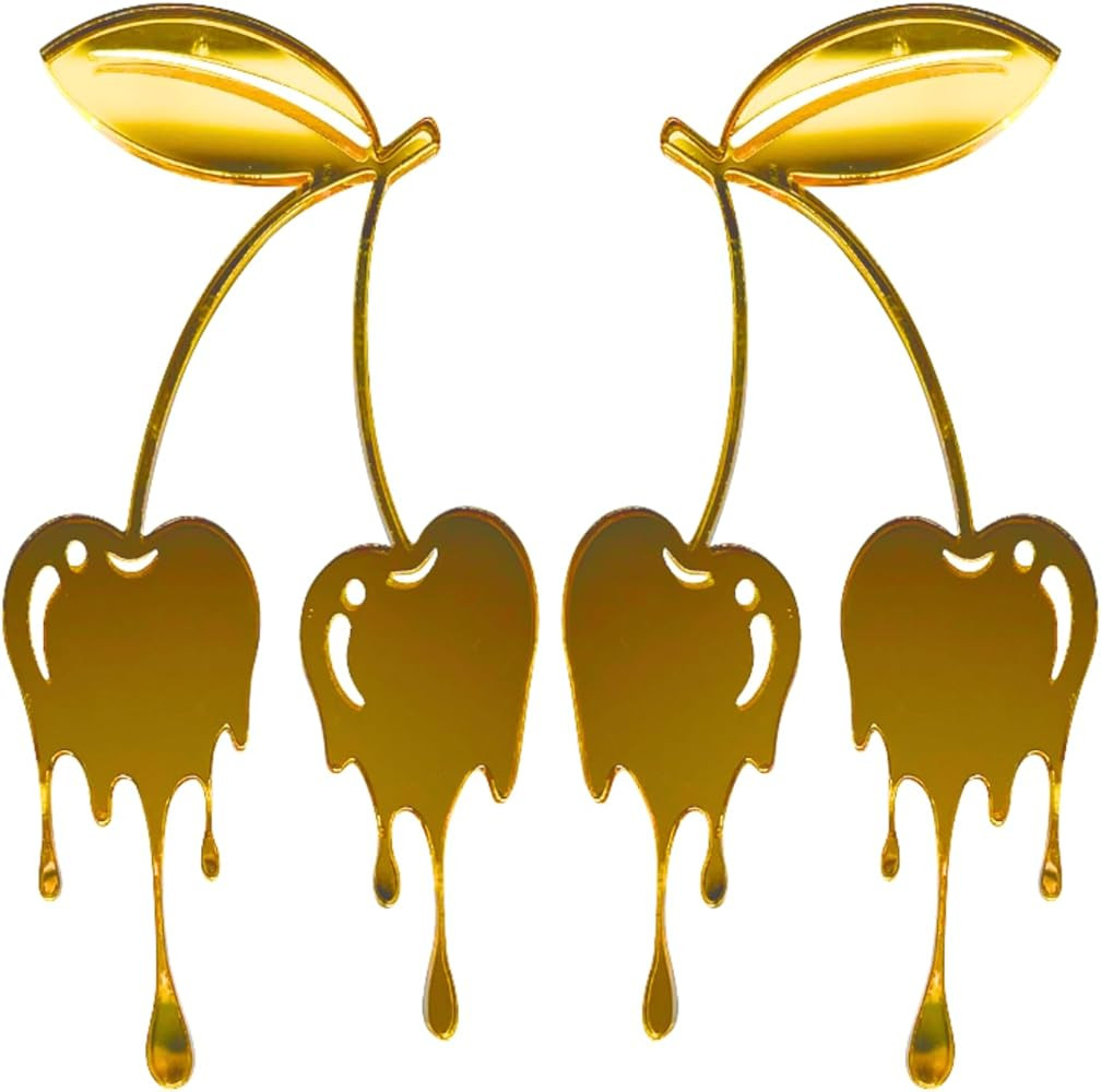 Swanky Design Dripping in Cherries Earring | Acrylic Earrings|Lightweight, Cute, Bold Earrings fo... | Amazon (US)