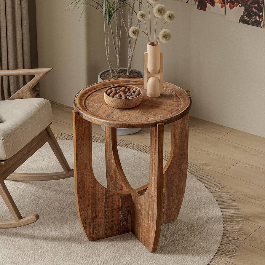 Rustic Farmhouse End Table, French Country Accent Side Table for Family, Dinning or Living Room, ... | Amazon (US)