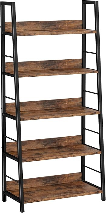 IRONCK Industrial Bookshelves and Bookcases, Ladder Shelf 5 Tiers with Metal Frame for Living Roo... | Amazon (US)