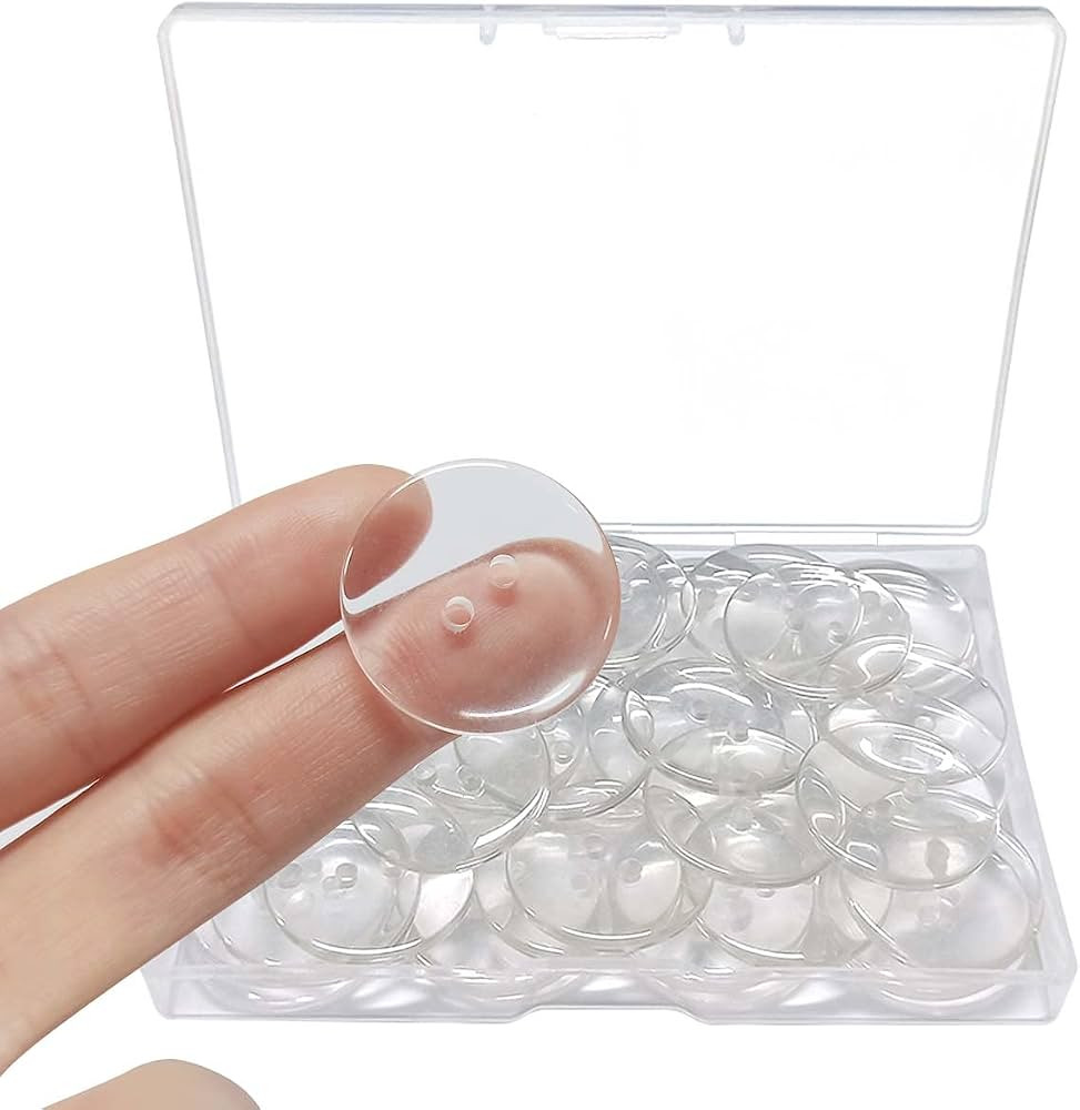 50Pcs Buttons 2 Hole, Resin Clear Buttons for Sewing and DIY Craft(1 Inch) | Amazon (US)