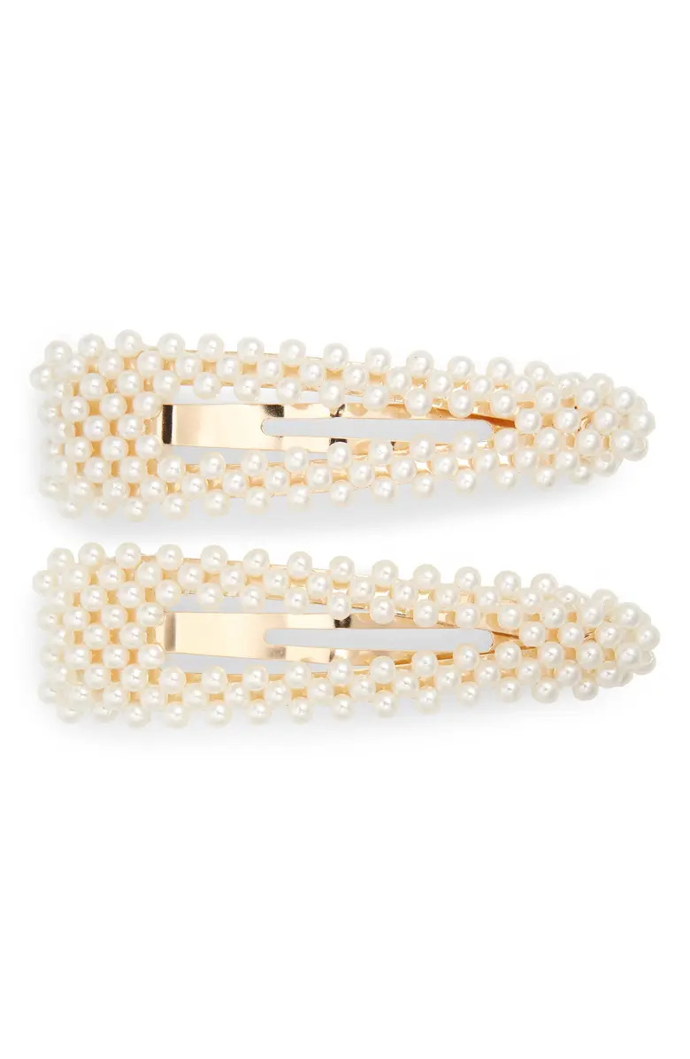 2-Pack Imitation Pearl Hair Clips | Nordstrom