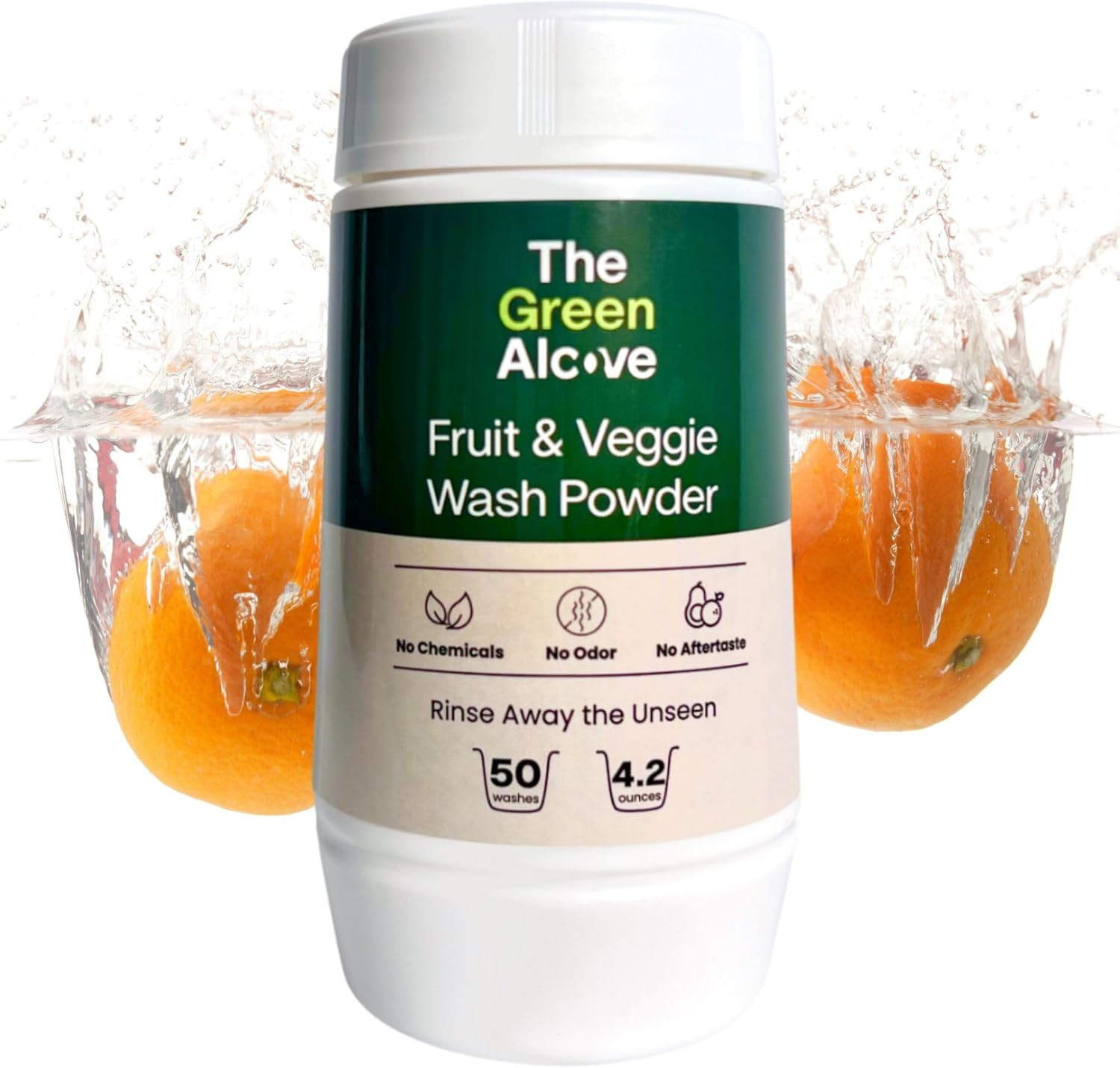 The Green Alcove Fruit and Vegetable Wash Powder - Produce Cleaner - Removes Dirt & Residue - 4.2 oz | Amazon (US)