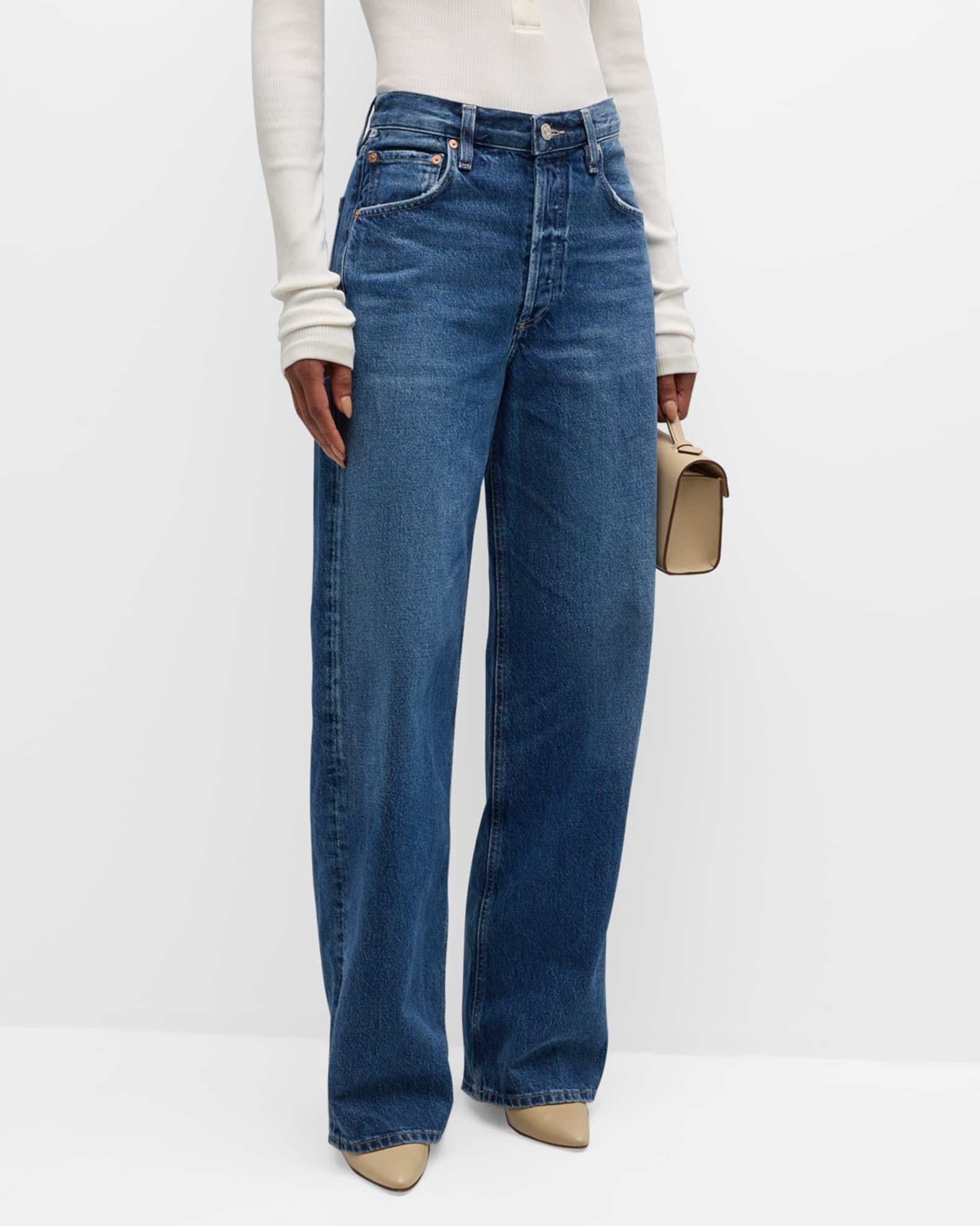 Ayla Baggy Cropped Jeans | Neiman Marcus