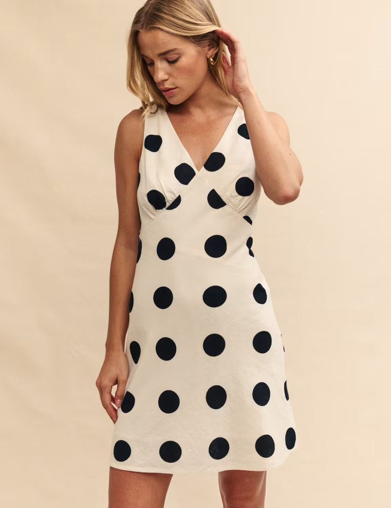 Cotton Rich Polka Dot Mini Slip Dress | Marks & Spencer (UK)