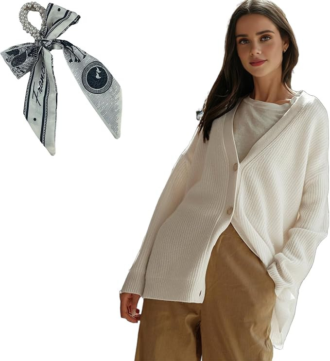 2023 Fall New Cocoon Cardigan, V Neck Knit Cardigan, Cashmere Cocoon Cardigan, Open Front Lightwe... | Amazon (US)