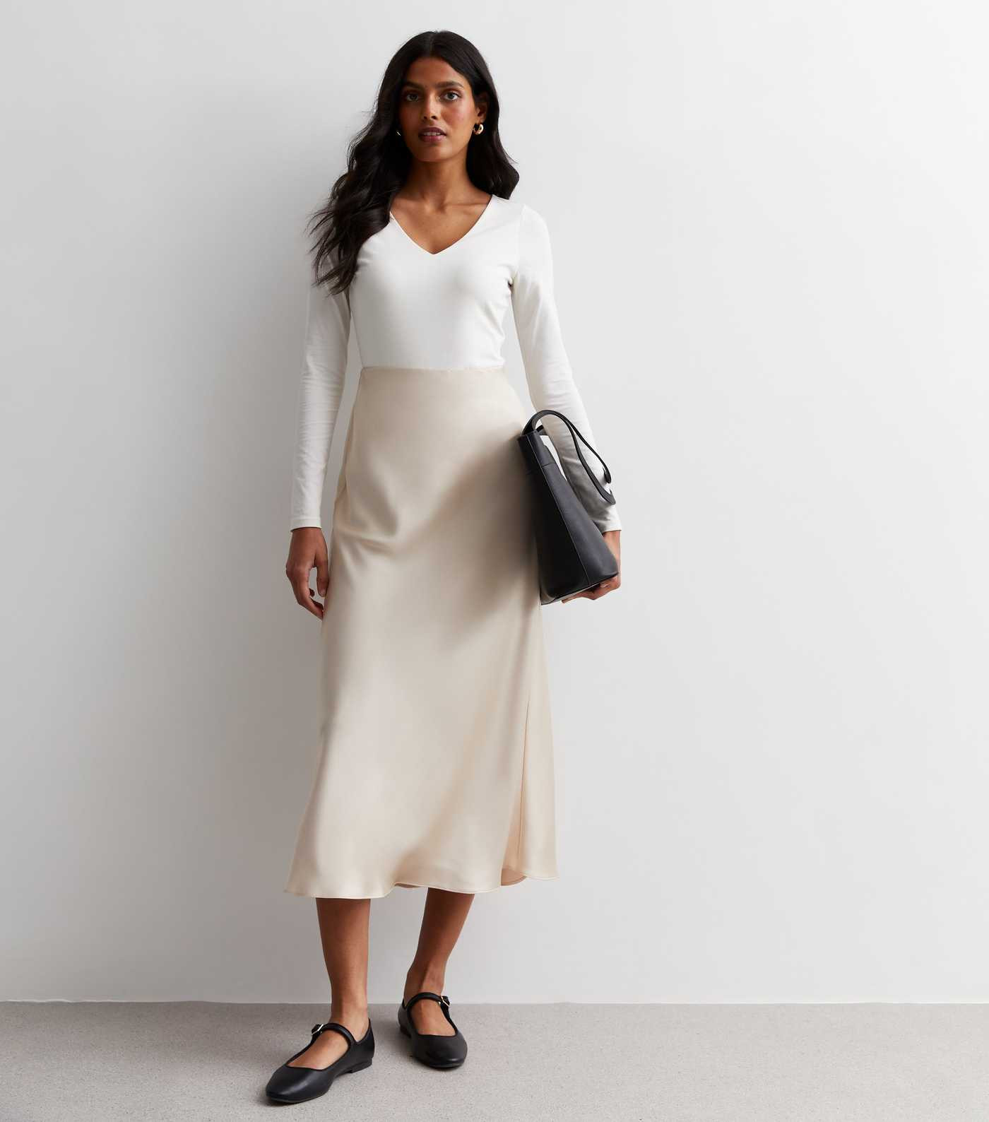 Gold Satin Bias Cut Midaxi Skirt
						
						Add to Saved Items
						Remove from Saved Items | New Look (UK)