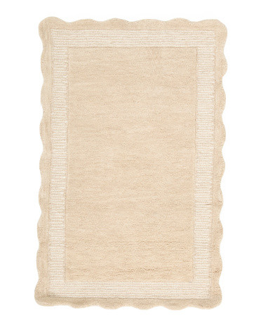 2x4 Wool Scalloped Area Rug | TJ Maxx