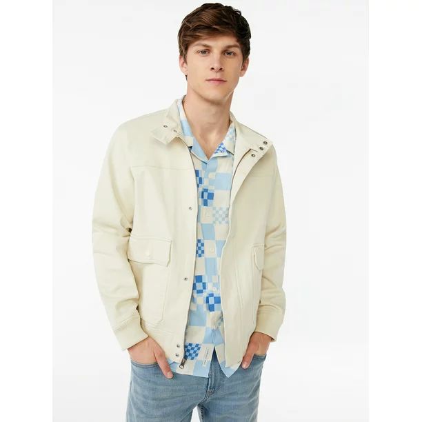 Free Assembly Men's Twill Harrington Jacket | Walmart (US)