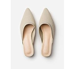 TIJN Pointed Toe Mules for Women Chunky Sandals Low Heeled Sandals Breathable Mesh Knit Slip on F... | Amazon (US)