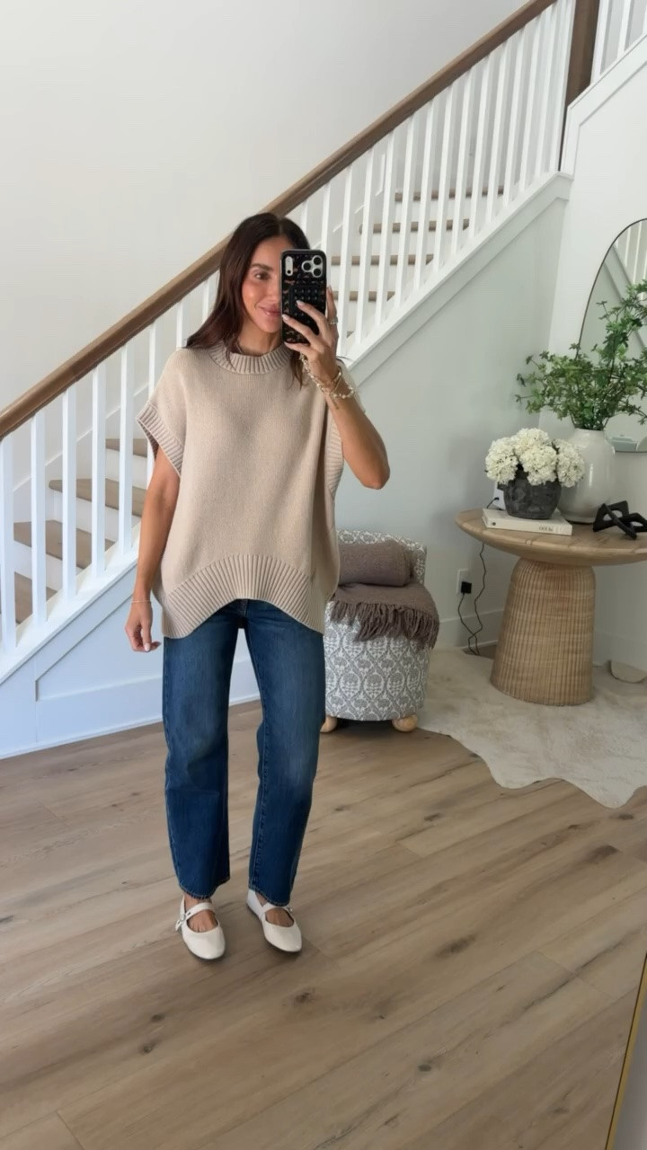 This sweater vest is such a good fall layering piece. I love the oversized fit with straight leg denim and Mary Janes for an easy outfit that feels cozy without being too heavy.

sweater vest, oversized sweater vest, fall layering piece, straight leg jeans, Mary Jane shoes, neutral fall outfit, casual fall style, women’s fall fashion, transitional outfit, everyday fall outfit, annabrstyle

#LTKootd #LTKSeasonal #LTKOver40