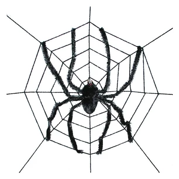 Way to Celebrate Halloween Giant Spider in Web Decor, 8' - Walmart.com | Walmart (US)