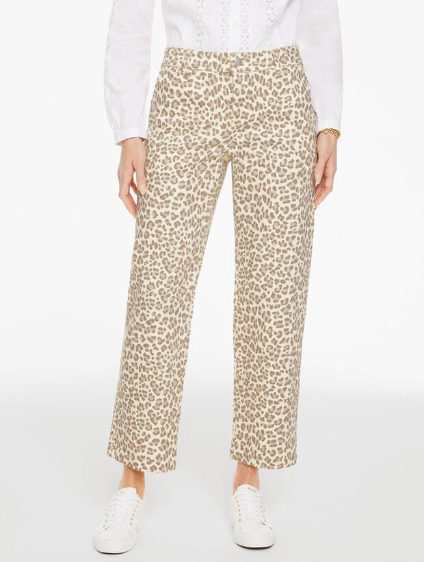 Straight Ankle Jeans - Alluring Leopard | Talbots