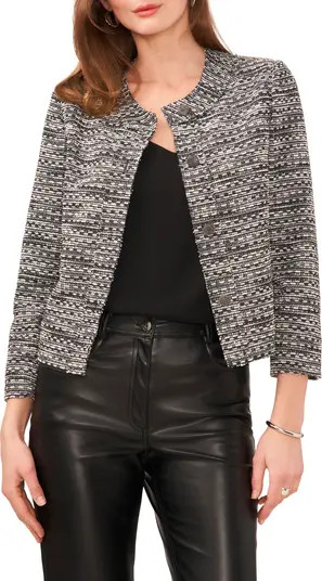 Stripe Bouclé Knit Crop Jacket | Nordstrom