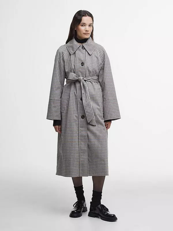 Barbour Beatrix Check Showerproof Trench Coat - Multi | Very (UK)