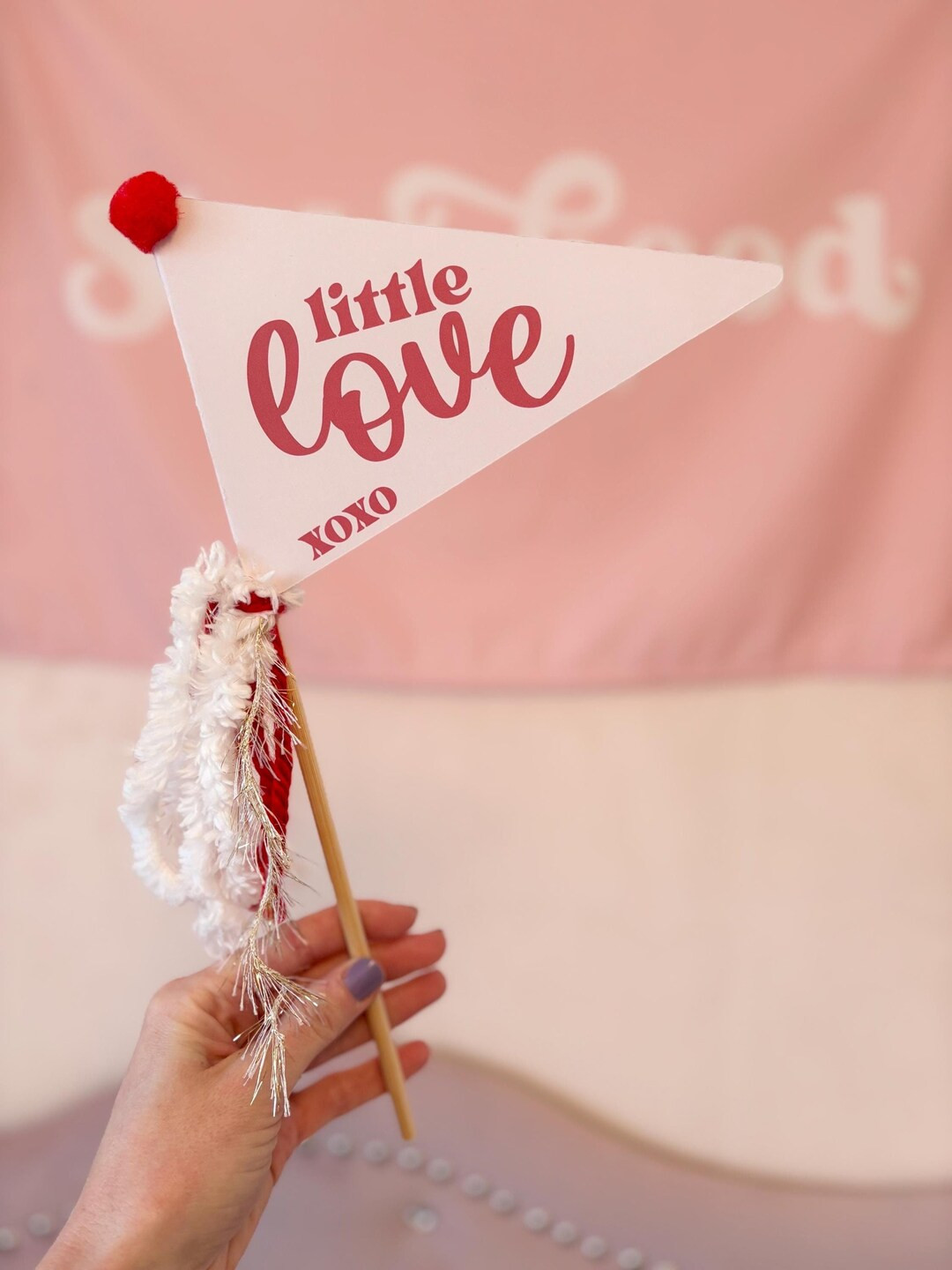 Valentines Day Pennant Flag Love Basket Pennant Flag Little Love Pennant Flag Kids Pennant Flag -... | Etsy (US)