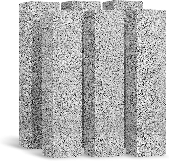 Lenicany 6Pack Pumice Stone for Toilet Cleaning Bowl Stick,Powerfully Cleans Hard Water Rings，C... | Amazon (US)