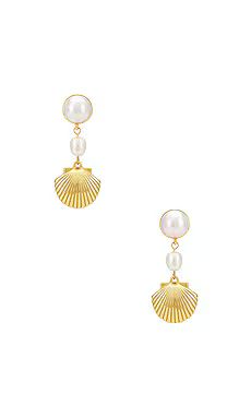 SHASHI Alma Earring in Gold & Pearl from Revolve.com | Revolve Clothing (Global)