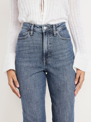 Extra High-Waisted Straight Jeans | Old Navy (US)