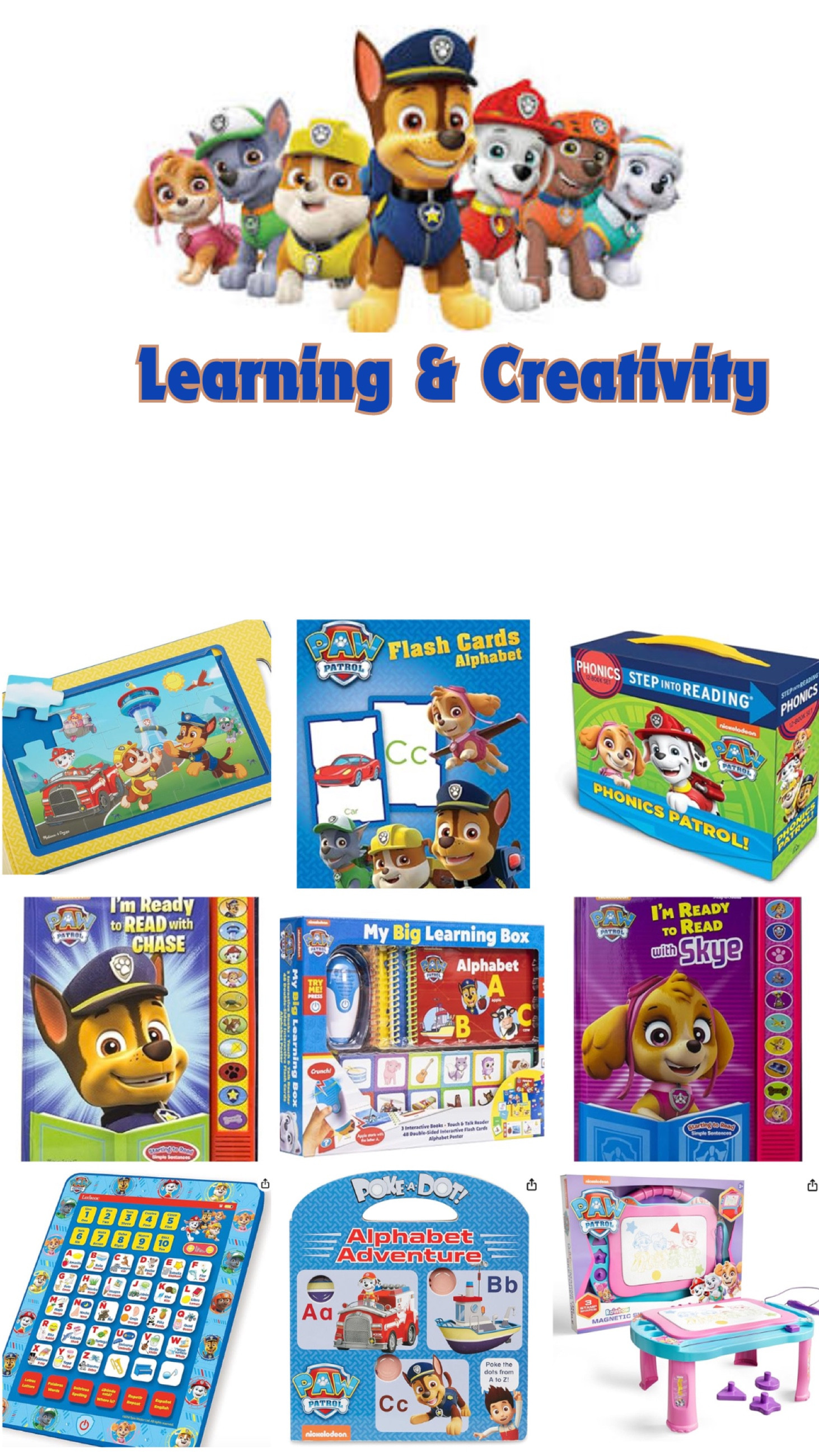 Paw Patrol Learning & creativity! 
