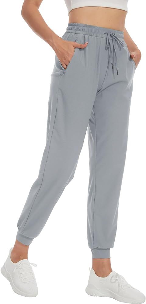 SEVEGO Women's 30"/32"/34"/36" Tall Inseam Joggers Lightweight Sweatpants Zipper Pockets Athletic... | Amazon (US)