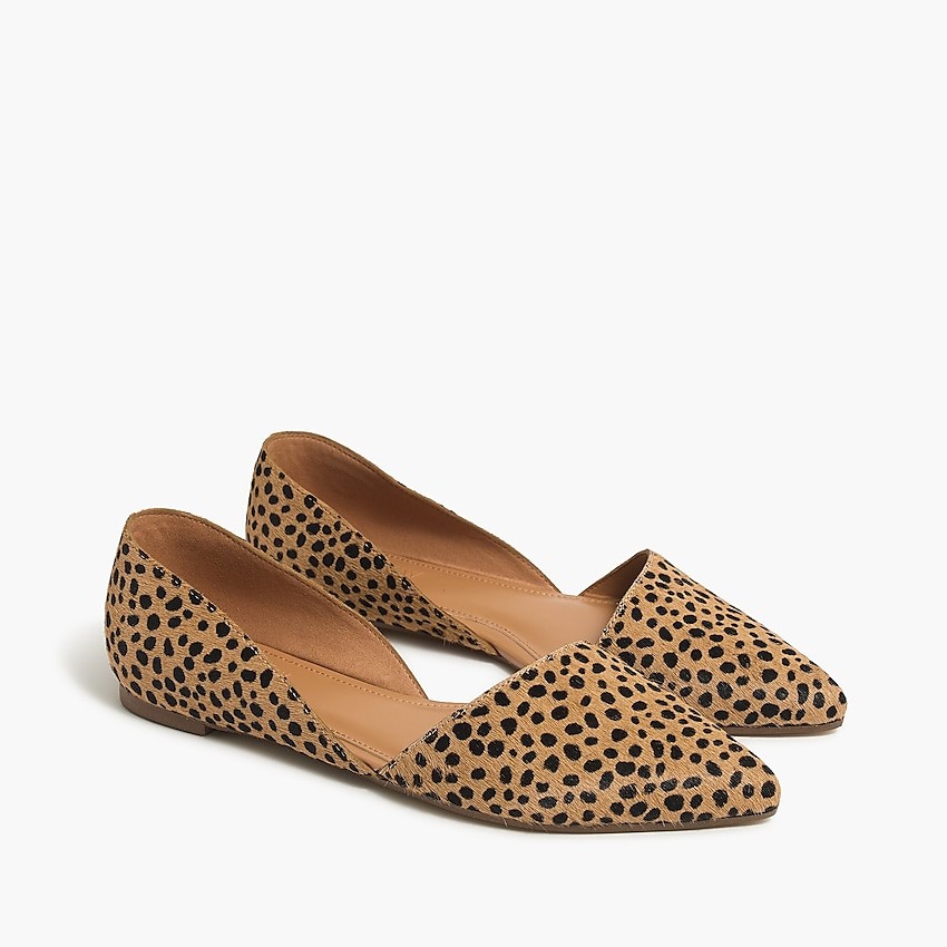 Zoe leopard calf hair d'Orsay flats | J.Crew Factory