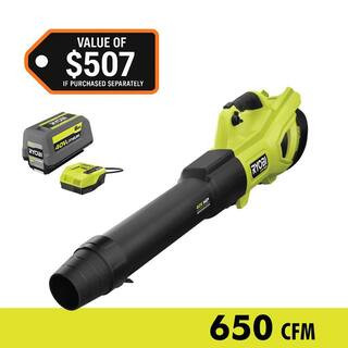 40V HP Brushless Whisper Series 160 MPH 650 CFM Cordless Battery Leaf Blower with 6.0 Ah Battery and Charger | The Home Depot