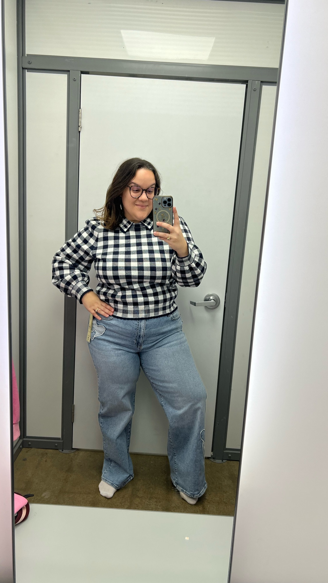 Here’s a better look at the fit of this gingham top and jeans. I’m wearing my true size in both 🤍

#LTKFindsUnder50 #LTKSeasonal #LTKPlusSize