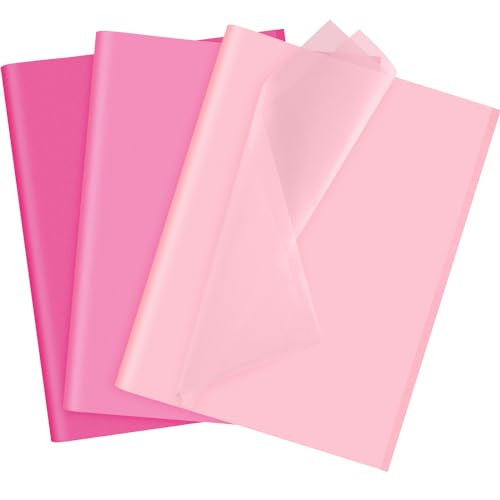 NEBURORA Assorted Pink Tissue Paper Set 60 Sheets Gift Wrapping Paper Paper Bulk 3 Colors for Valentine's Day DIY Birthday Wedding Baby Shower Easter Gift Wrapping Decoration | Amazon (US)