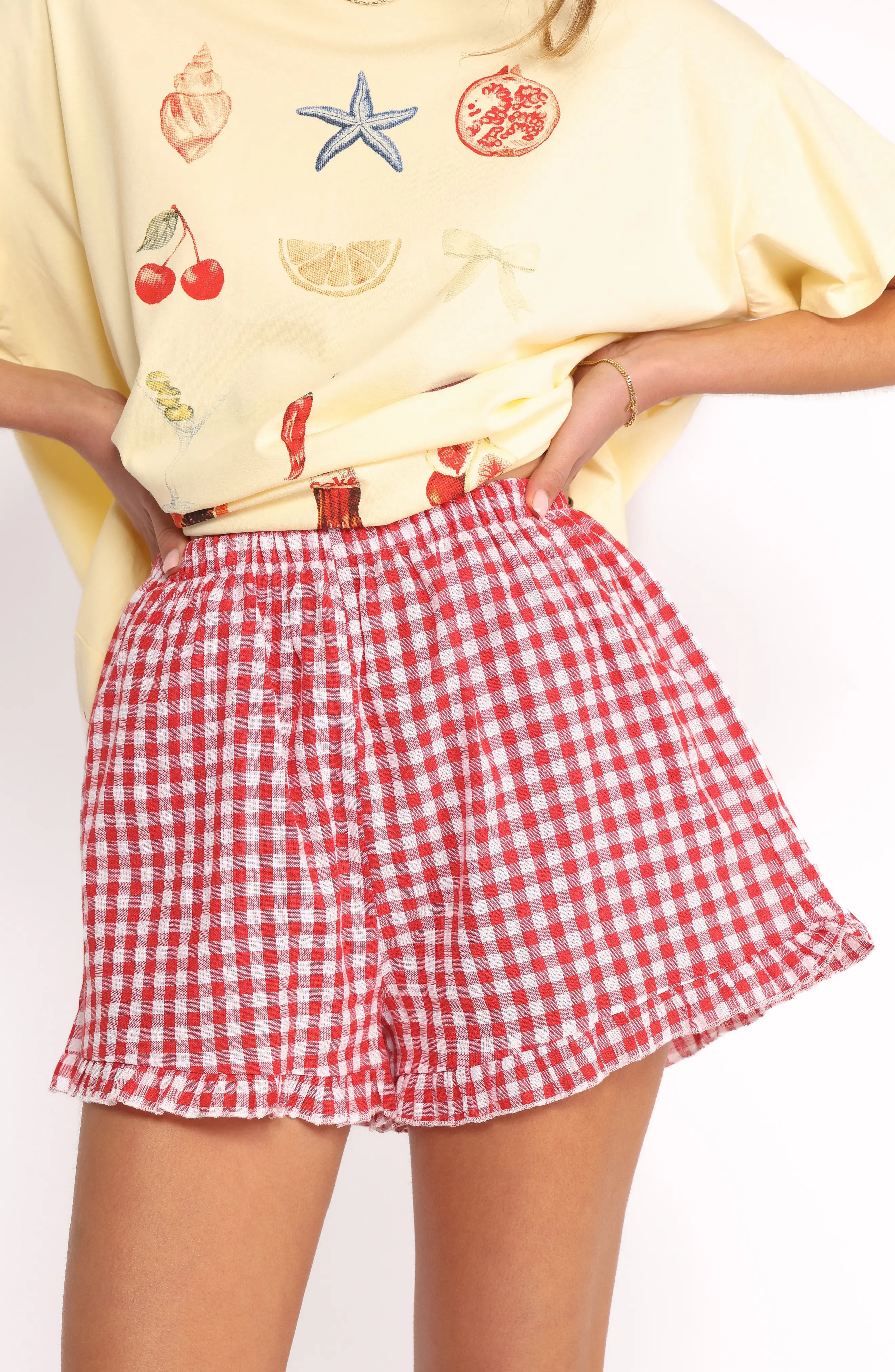 Daphne Graphic T-Shirt & Gingham Shorts Set (Women) | Nordstrom | Nordstrom