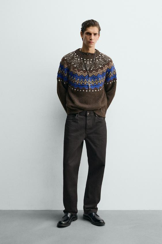 GEOMETRIC JACQUARD JUMPER | Zara US