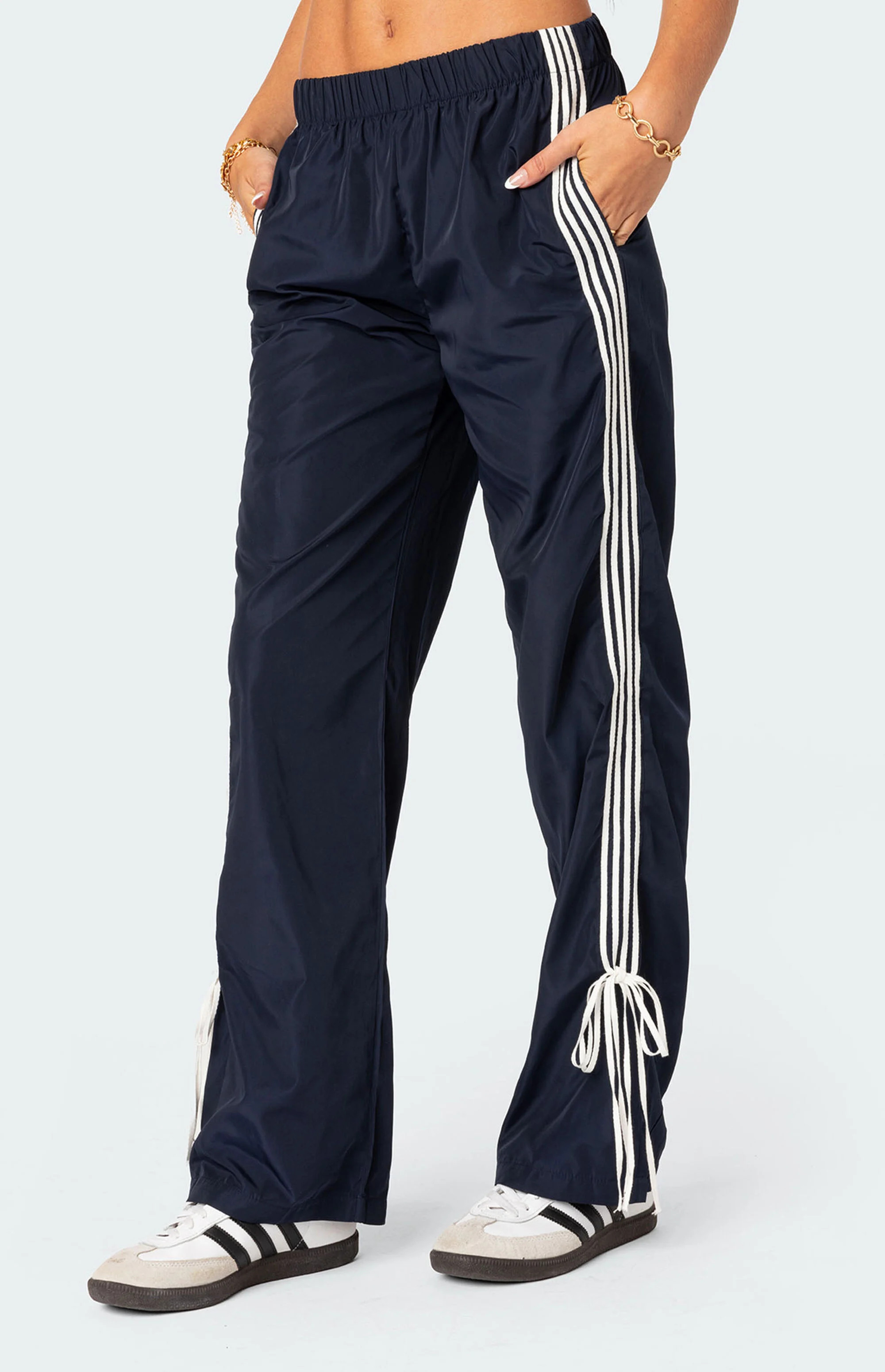 Edikted Remy Bow Ribbon Track Pants | PacSun