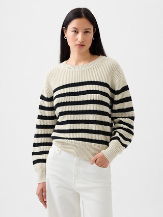 Shaker-Stitch Crewneck Sweater | Gap (US)