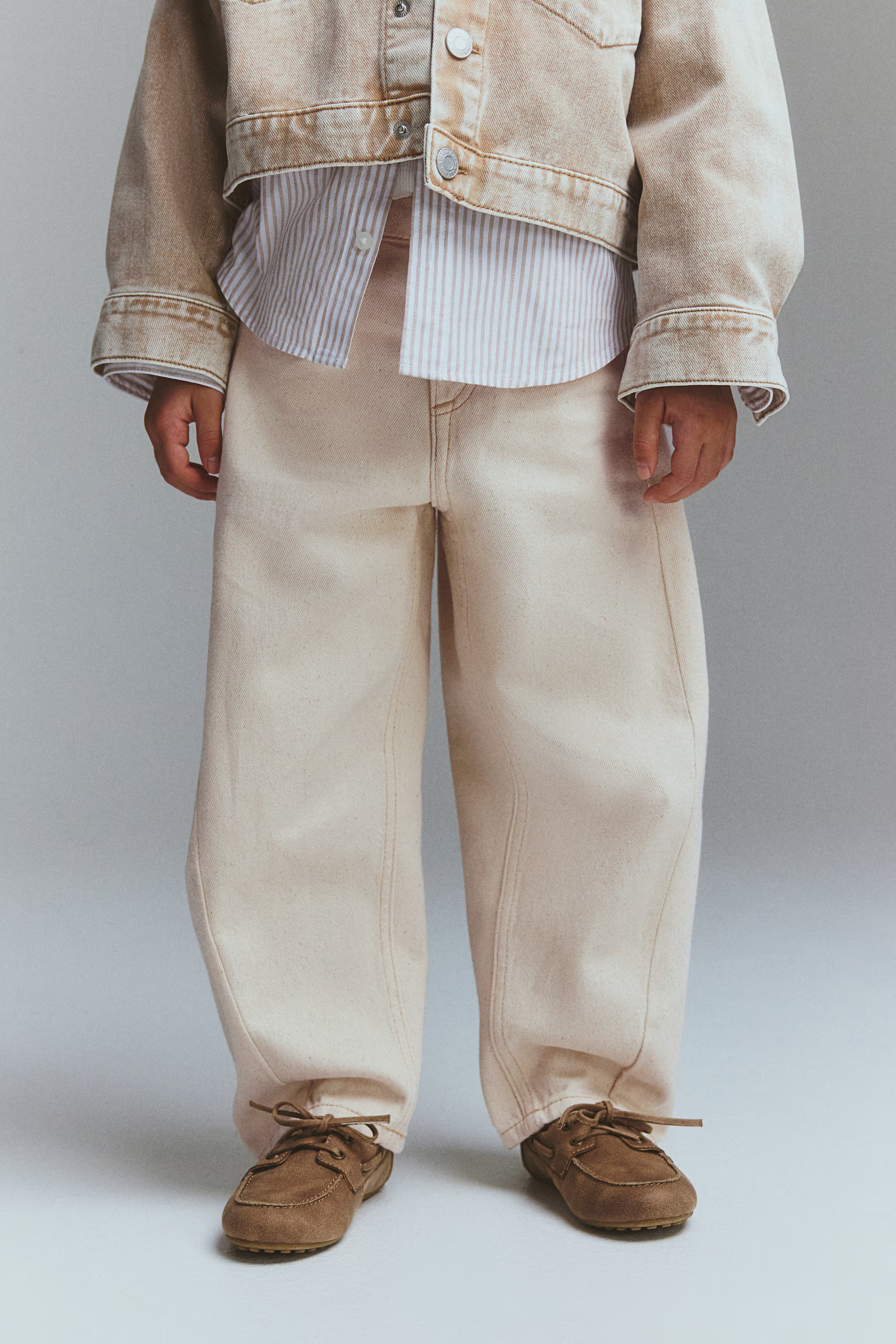 Loose-Fit Balloon-Leg Jeans - Cream - Kids | H&M CA | H&M (US + CA)