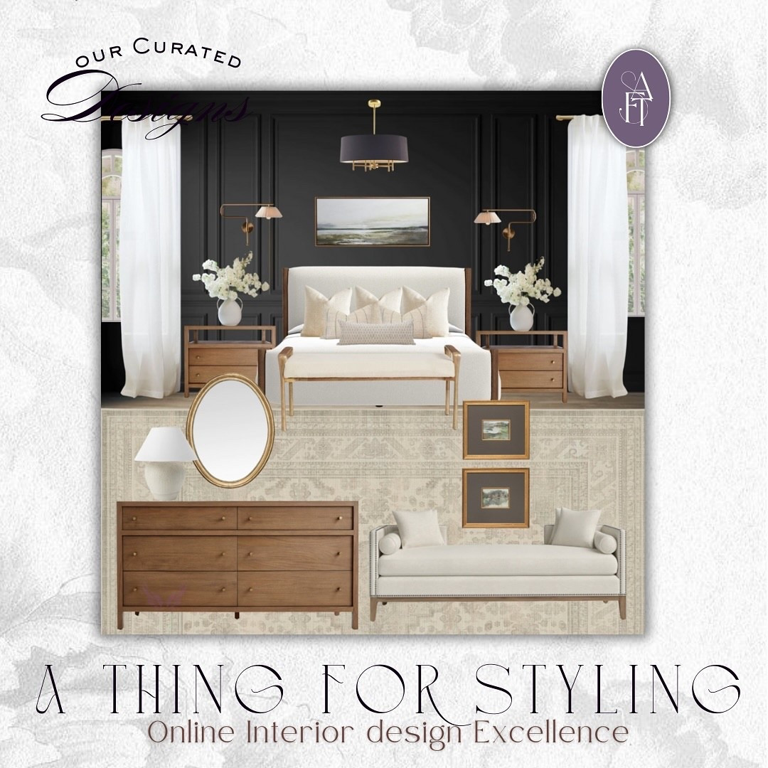 Dark and moody meets warm and serene ✨
This bedroom design blends black paneled walls, warm walnut furniture, neutral textiles, and gold accents for a timeless, cozy, and luxurious retreat. The mix of creamy tones, layered textures, and classic lighting creates a space that feels both modern and soulful.

Bedroom design moodybedroom luxury interiors modern classic timeless design cosy bedroom interior inspiration