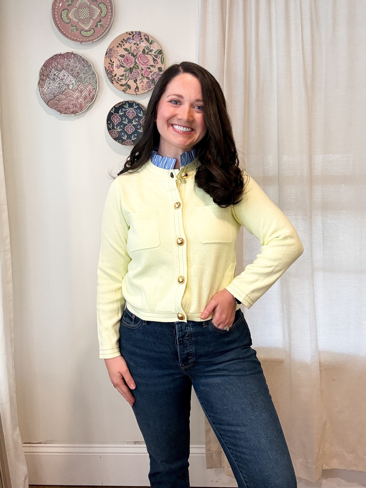 Work outfit. Cardigan. New arrivals for spring 