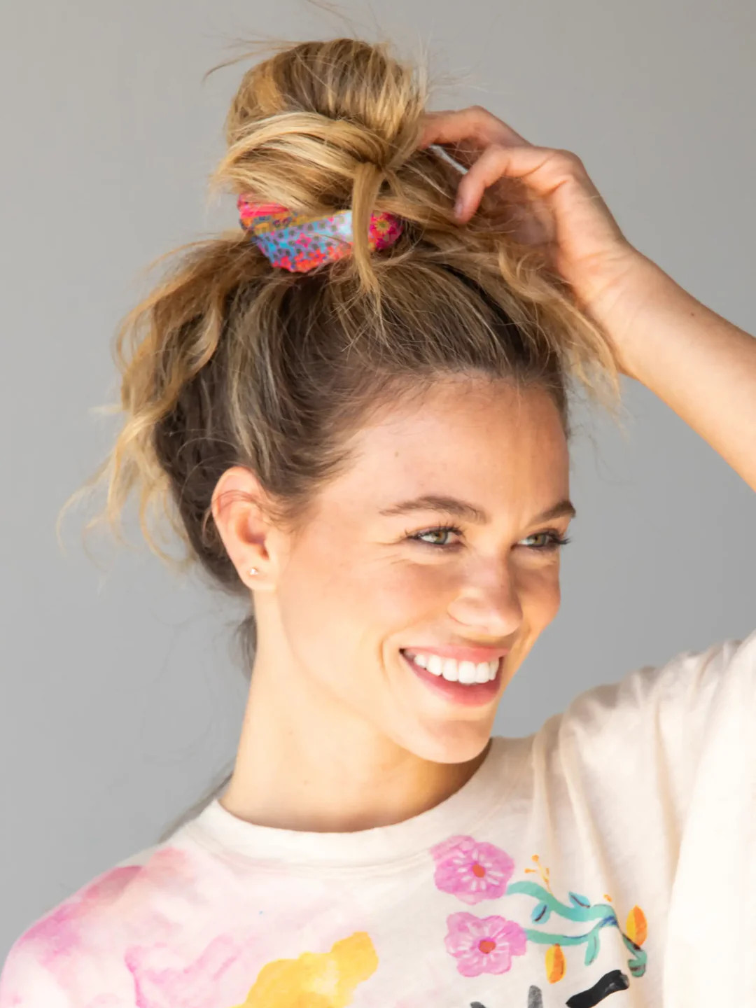 Hideaway Scrunchie - Folk Flower Patchwork | Natural Life