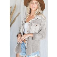 Vintage Wash Waffle Shirt Jacket ~ Shacket | Etsy (US)