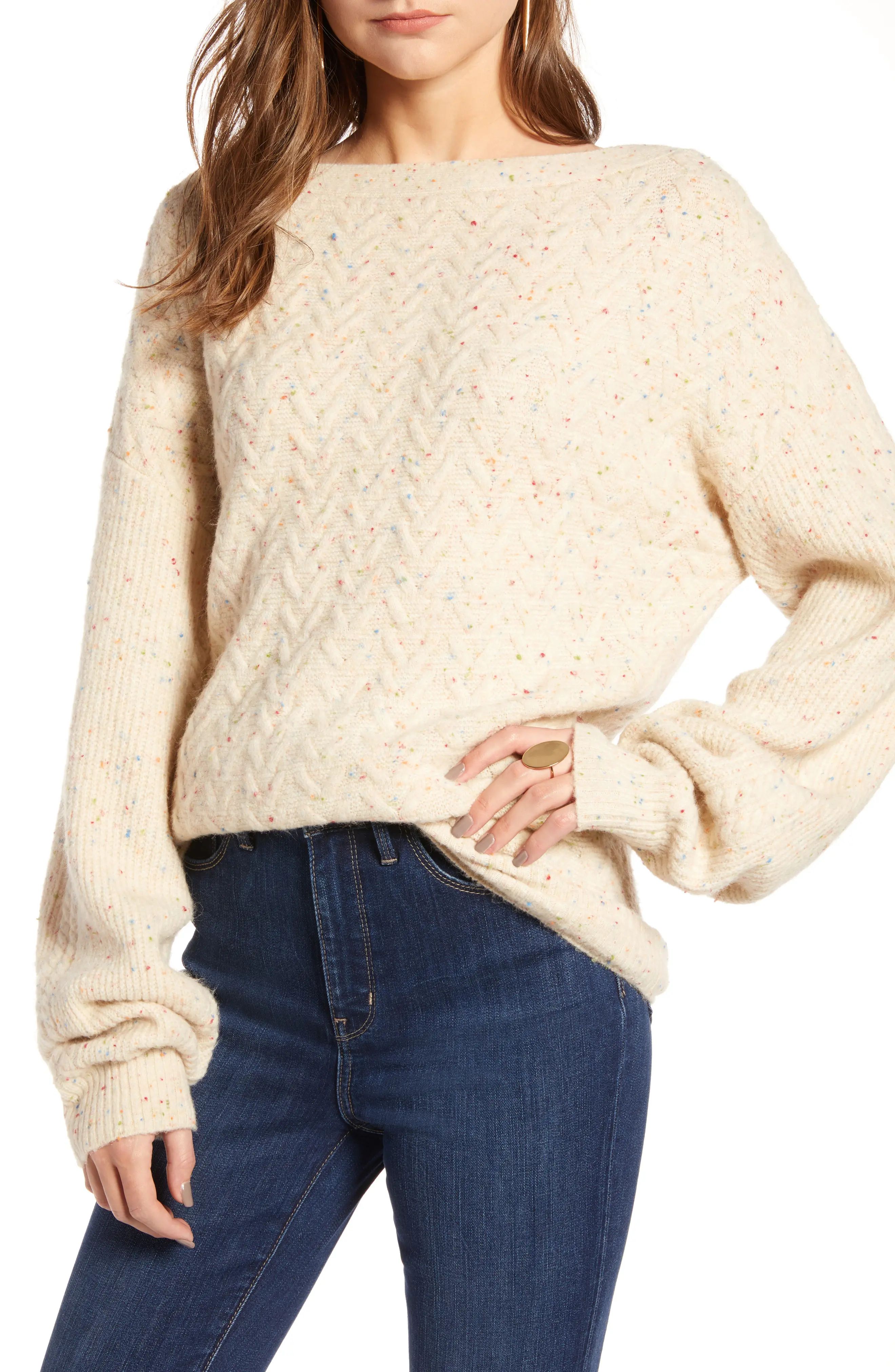 Women's Treasure & Bond Cable Stitch Sweater | Nordstrom