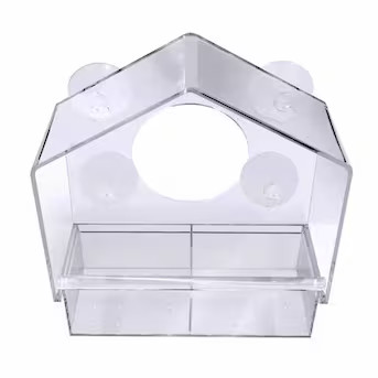 Style Selections Clear Acrylic Window-mount (suction Cup) Window Bird Feeder- 0.625-lb Capacity | Lowe's