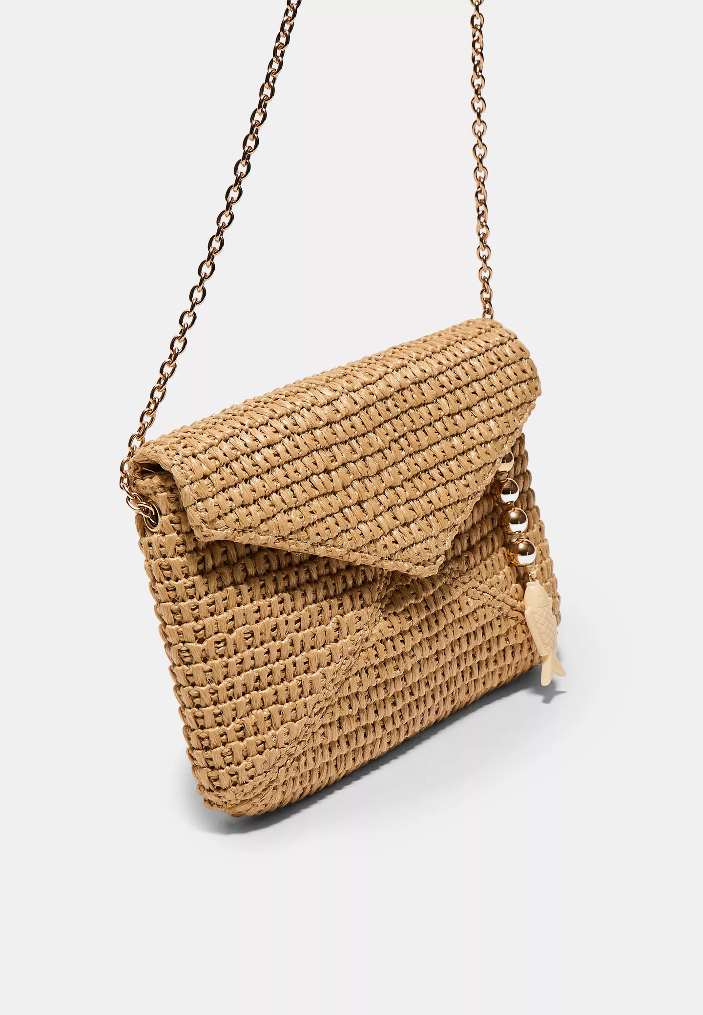 Raffia-effect envelope crossbody bag - Women's Bags | Stradivarius United Kingdom | Stradivarius (UK)